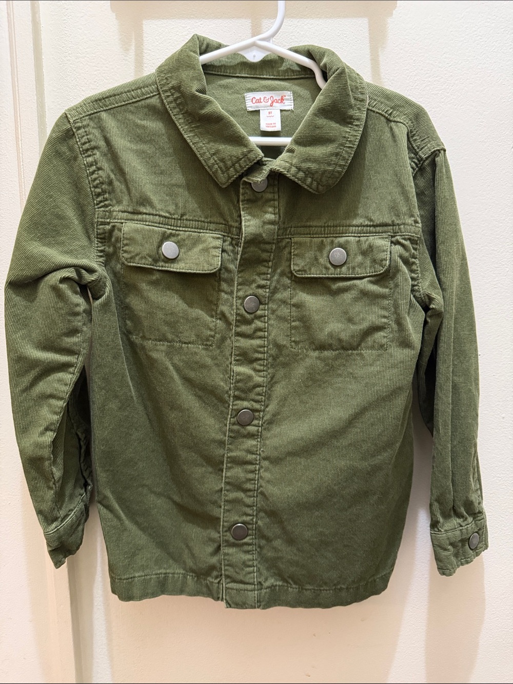 Cat & Jack Olive Green Jean-Style Kids Jacket